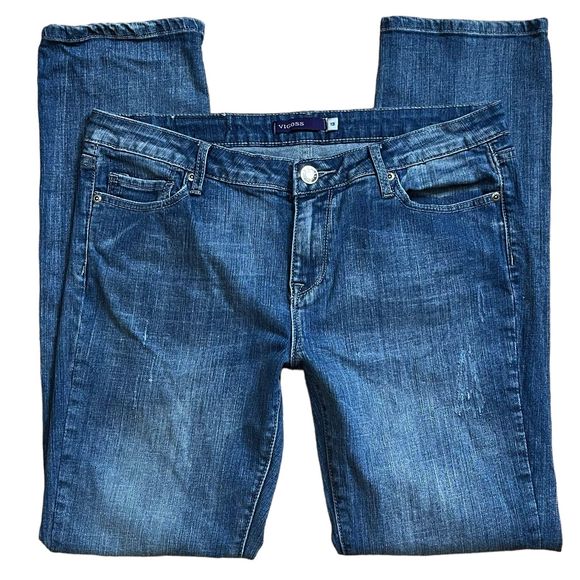 Vigoss Women's High Rise Straight Leg Stretch Jeans Denim Medium Wash Size 13 - Picture 3 of 8